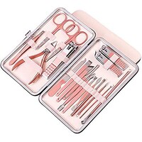 Picture of Stainless Steel Nail Clippers Manicure Kit, 18pcs, Rose Gold