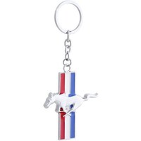 Picture of Zinc Alloy Metal Mustang Horse Keychain, Multi Color