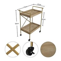 Picture of Yatai 2 Tier Adjustable Rolling Storage Cart, 73x41x92cm