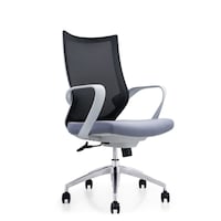 Picture of Neo Front Office Desk Mesh Chair, Black & White, 57x66x106cm