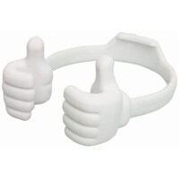Picture of Silicone Thumb Ok Design Stand Holder for Mobiles & Tablets, White