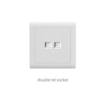 Picture of Ivory Double Telephone Socket, V1-021