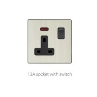 Picture of Aluminum 13A Socket with Switch, V3-017