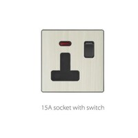 Picture of Aluminum 15A Socket  with Switch, V3-022