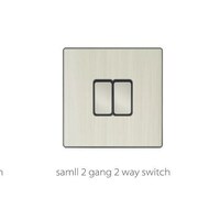 Picture of Aluminum 2 Gang 2 Way Switches, V3-013, Small