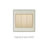 Picture of Golden Aluminum 3 Gang 2 Way Switches- V3-006