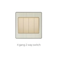 Picture of Golden Aluminum 4 Gang 2 Way Switches, V3-008