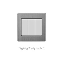 Picture of Coffee Stainless 3 Gang 2 way Switch, V3-006