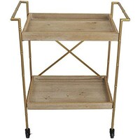 Picture of 2 Tier Rolling Storage Cart with Wheels & Adjustable Feet