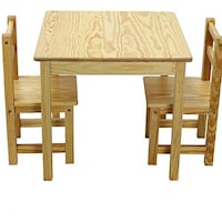 Picture of Kids Wooden Chair & Dining Table Set
