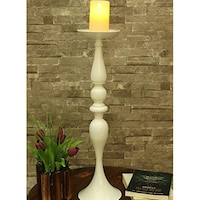 Picture of Yatai White Pillar Candle Holders