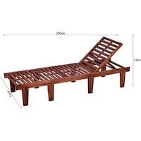 Picture of Acacia Wooden Sun Poolside Sofa Lounger Set with Cushion