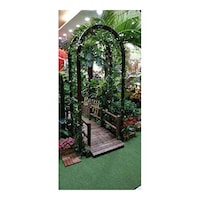 Picture of Solid Wood Arbor Garden Gate, Garden Arch Entrance