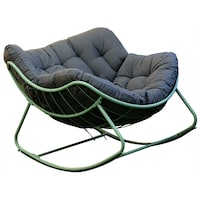Picture of Swin Outdoor Urban Faux Fur Chair With Aluminum Frame - Green