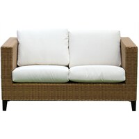 Picture of Swin Outdoor Garden Rattan 2 Seater Sofa, Beige & Brown