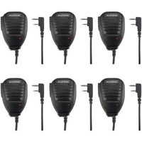 Picture of Walkie Talkie with Handheld Speaker and Mic for Baofeng, Black, 6 pcs