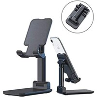 Picture of Adjustable Cell Phone Stand with Anti-Slip Base & Charging Port, Black