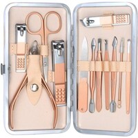 Picture of Stainless Steel Manicure Nail Clippers Set with Leather Case, 12 pcs