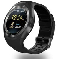 Picture of Y1 Round Nano SIM Card Fitness Tracker Smart Watch, Black