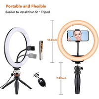 Picture of LED Dimmable Selfie Ring Light Tripod Stand, 10.2 inch