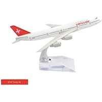 Picture of Boeing 747 Swiss Air Lines Airplane Metal Model Toy, 16cm