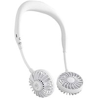 Picture of Portable Mini Lazy Neck Hanging  Sports Fan, White
