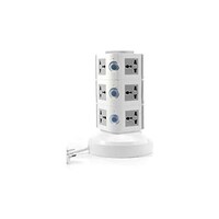 Picture of Eleven Outlet Socket with USB Ports Power Strip, White, 3 Layer, 2.5mm