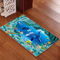 Picture of Ocean Dolphin Absorbent Non-Slip Door Mat, Multi Colour MX00067