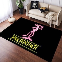Picture of Pink Panther Non-Slip Absorbent Carpet, Black & Pink