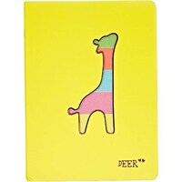 Picture of Tasheng Eric Medium Giraffe Ruled Notebook, Yellow