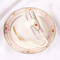 Picture of Porcelain Dishware Set, 32 pcs, Ivory & Red