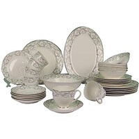 Picture of Porcelain Dishware Set, 32 pcs, Ivory & Grey
