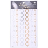 Picture of Hollow Chain Golden Tattoo, GT018 - Gold and Silver