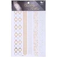 Picture of Dots Chain Golden Tattoo, GT030 - Gold and Silver