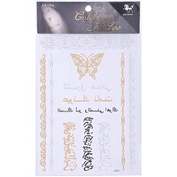 Picture of Arabic Butterfly Golden Tattoo, GT51 - Multi Color