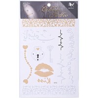Picture of Arabic Lips Golden Tattoo, GT53 - Gold and Silver