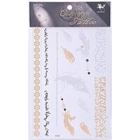 Picture of Arabic Feathers Golden Tattoo, GT59 - Multi Color