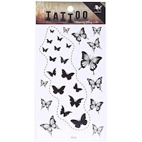 Picture of Butterfly Temporary Tattoo for Girls, RF06 - Black