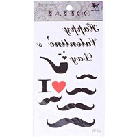 Picture of Heart Love Temporary Tattoo for Girls, RF16 - Black