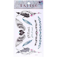 Picture of Love to Fly Temporary Tattoo for Girls, RF29 - Multi Color