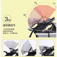 Picture of Twin Baby Foldable Stroller, Grey