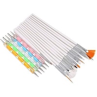 Picture of Nail Art Set Dotting Painting Drawing Polish Brush Pen Tools, 20Pcs 