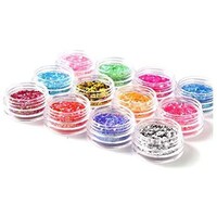 Picture of Square Glitter for Nail Art, 12 Color