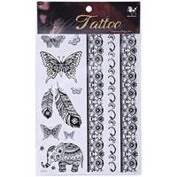 Picture of King Horse Feather Butterfly Golden Tattoo, Black - RFK13