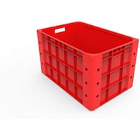 Picture of Palletco Plastic Storage Crate, Red