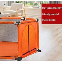 Picture of Portable Mesh Kids Playpen Fence with Carrying Case, Orange