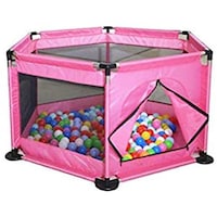 Picture of Foldable Kids Playpen Fence, Pink