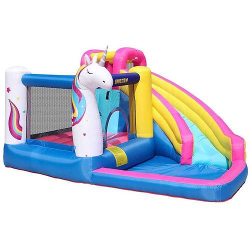Shop Gt-Wheel Inflatable Water Park Unicorn Bouncy Slide Multi Color ...