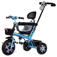 Picture of Honelevo Kids Push Bar Ride On Tricycle, Blue