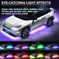 Picture of Brand MEGA Car Underglow LED Strip Lights, Multicolor - Pack of 4pcs